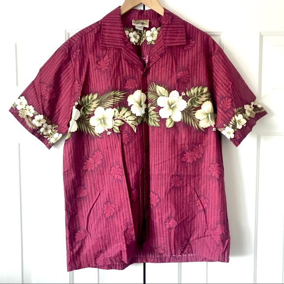 winnie fashion Shirts Vintage Red Hawaiian Dress Shirt Poshmark